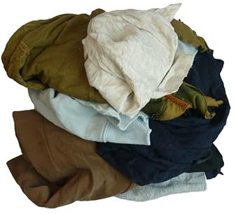 Thompson Cooper Ltd- Coloured Cotton Sweatshirt Rag 10Kg Polishing Cloths Jersey Wiping Clothes