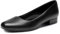 DREAM PAIRS Women's Pumps Low Chunky Closed Toe Heels for Women Comfortable Casual Slip-On Dress Shoes for Wedding Work Office Party SDPU2461W,Size 5.5,Black-Pu,SDPU2461W