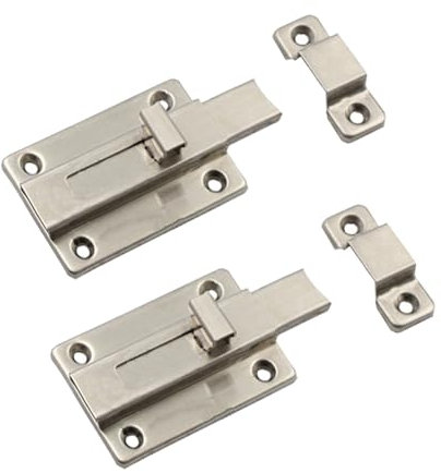 2 Stück 2 Zoll Schlossriegel aus Edelstahl, Türriegel Schloss Riegelschloss für Schlafzimmer, Gartentore, Schuppentüren, Badezimmer