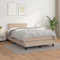 Willood Boxspringbett Matratze Cappuccino-Braun 120x200cm Kunstleder Kunstlederbett Polsterbett Bettgestell Bett Hotelbett Schlafzimmerbett Bettrahmen Lattenrost Schlichtes Design