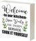 moonyan Küchendekor-Holzkistenschilder,Lustige Küchen-Holzkistenschilder | Willkommen in unserer Küche, Landhaus-Küchen- -Schild,Rustikales Küchen-Willkommensschild- für, Theke