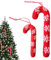Bsbkoj Candy Cane Christmas Tree Decorations | Vibrant Candy Christmas Ornaments for Holiday Displays | Adorable Candy Cane Decorations for Mantels and Christmas Trees | Perfect Seasonal Decor