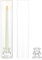 Inweder Glass Hurricane Candle Holder: Candlestick Holders for Christmas Wedding Table Centrepiece Cylinder Glass Taper Candle Holder for Party Event Home Decor (Transparent, 30.5cm H - 2 Pcs)