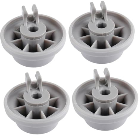 RORPOIR 4pcs Dishwasher Lower Rack Replacement Wheels Compatible with Bosch and General Appliance Models 165314 Dishwasher Parts and Accessories for Appliance Rack Trim Kit