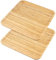 KEILEOHO Lot de 2 Plateau en Bambou carrés, Assiette Bambou, 30 x 30 x 2 cm, Plateau de Service Plateau Repas en Bois pour Fruits Steak, Nourriture, Repas, Café, Pain