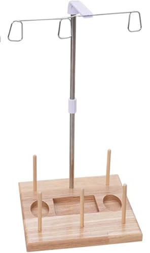 Garn-Organizer-Regal – großer Spulenhalter, Nähmaschine, Bastelgarnständer, platzsparender Kegelspulenständer, mühelose Einrichtung, Holzfadenhalter für Heimstickerei und Nähmaschinen