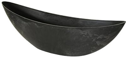 Klocke Dekorationsbedarf Schiffchen/Jardiniere - Pflanzgefäß - Pflanzschale - Dekoschale - Übertopf (Grau/Natur, 39 x 12 x 12,5 cm)