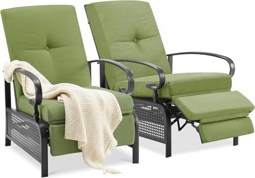 UNIONLINE Relaxliege Gartenliege Set of 2 für die Terrasse, Grün