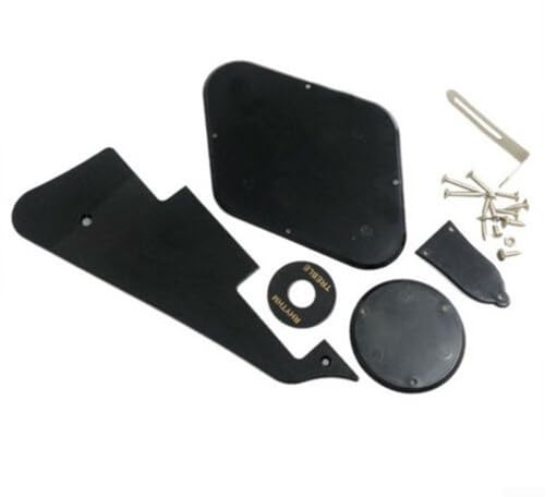 LatoYard LP Style Guitar Pickguard with Control Cavity and Switch Covers, Back Plate Set, Screws and Bracket for Les Paul Electric Guitar