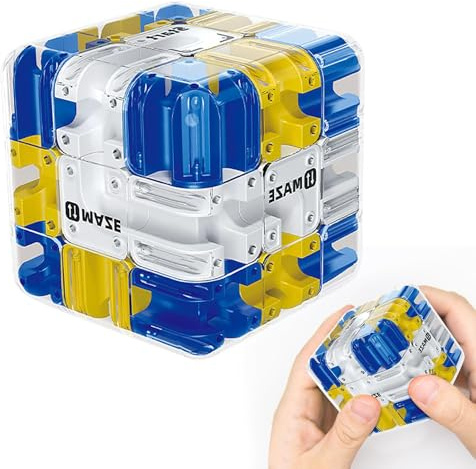 May Huang Labyrinth Kugel Komplexes Puzzle Mit Rollenden Kugeln, Großer Labyrinth 3D Puzzle Würfel, Zauberwürfel Spielzeug Interaktives, praktisches Gehirntrainingsspielzeug zum Stressabbau