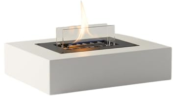 Tenderflame Daisy Natural Concrete Tischkamin Grau – Beton Tischfeuer Dekokamin Indoor