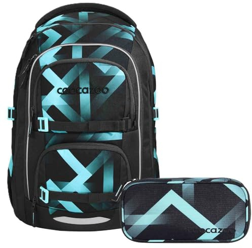 Coocazoo Porter Laser Lights Schulrucksack Set 2tlg. inlk. Schlamperbox (Laser Lights)