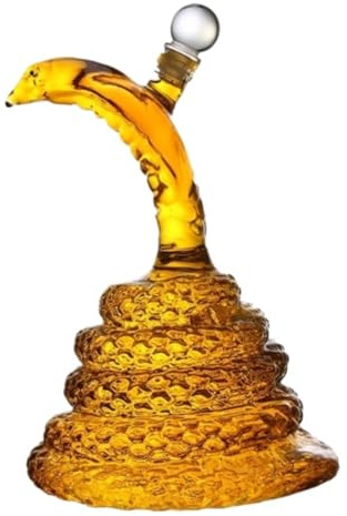 Carafe A Decanter Vin Amateurs Porte-carafe À Vin En Verre Forme De Serpent, Décoration D'intérieur Transparent Verre(500ml)