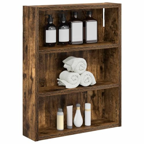 vidaXL Badezimmer-Wandschrank Räuchereiche 40 x 10 x 50 cm
