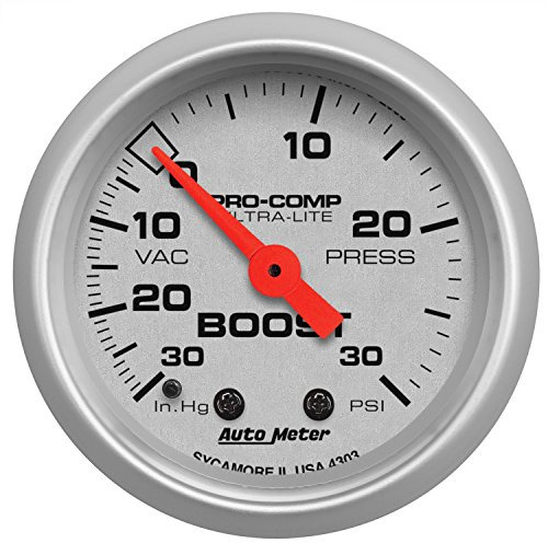 Auto Meter 4303 Ultra-Lite Mechanical Boost/Vacuum Gauge, 2.3125 in.