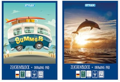 2 Zeichenblöcke Malblock Zeichenblock DIN A4