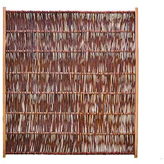 WEIDENPROFI Sichtschutz, Weidenzaun Modell SOLID, Flechtzaun aus Weide, Größe (BxH): 120 x 140 cm
