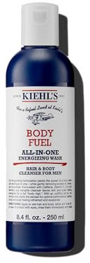 KIEHL'S Body Fuel All-In-One Energizing Wash, 250 ml, erfrischendes und vitalisierendes 2-in-1 Duschgel und Shampoo für Männer, für alle Hauttypen