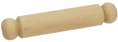 Bigjigs Toys Small Rolling Pins (2 Pack) - Durable Wooden Roller Pin Set for Kids Baking, Playdough Tools, Kitchen Role Play Toy, W 15.5cm x L 2.5cm, 1 Year Olds +