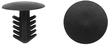 sourcing map 30 Stk 6mm Schwarz Loch Durchm. Plastik Nieten Verschluss Klammer Auto de