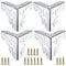 Sumnacon 4Pcs Modern Sofa Legs Furniture Accessories of Table Cabinet Metal Legs Stainless Steel Furniture Legs with Screws （12cm）