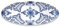 Emporio Zani Touch Mel Santorini Piatto Ovale Portata 100% melamina Colore Bianco/Blu
