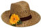 W WIDMANN MILANO Party Fashion 14232 - Farmerhut mit Sonnenblume, Strohhut, Kopfschmuck, Accessoire, Mottoparty, Karneval