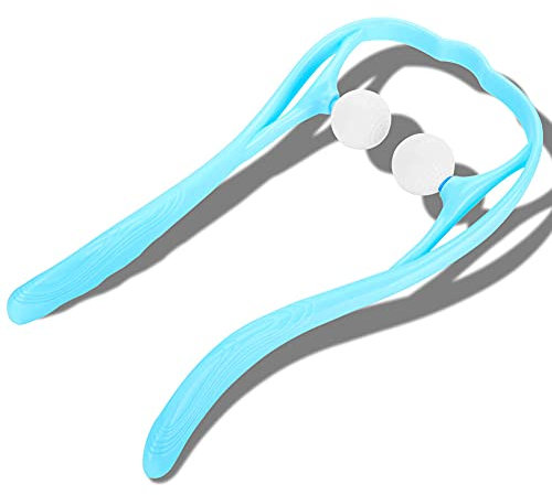 Nacken Massagegerät, Roller Ball Selbstmassage Werkzeug, Manuelle Selbstmassage Triggerpunkte Massagegerät Schulter Nacken Rückenschmerzen Entlasten Massagegerät(Blau)