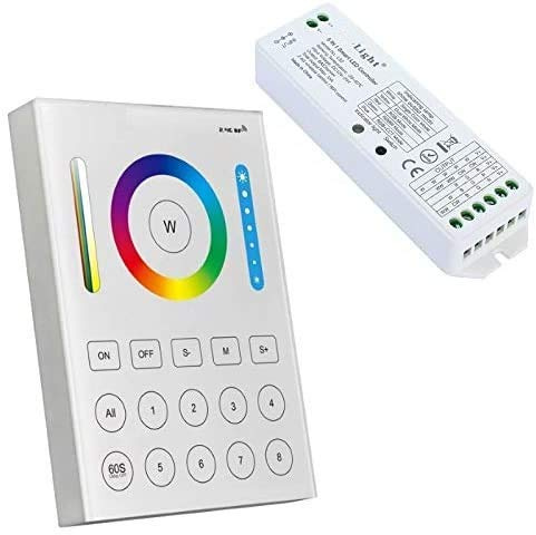 RGB+ CCT LED Funksteuerungsset mit 8-Zonen Wandpanel und Controller Komplettset 12-24V