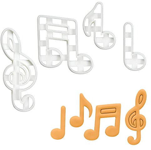 set de 4 emporte-pièces à notes de musique, 4 pièces