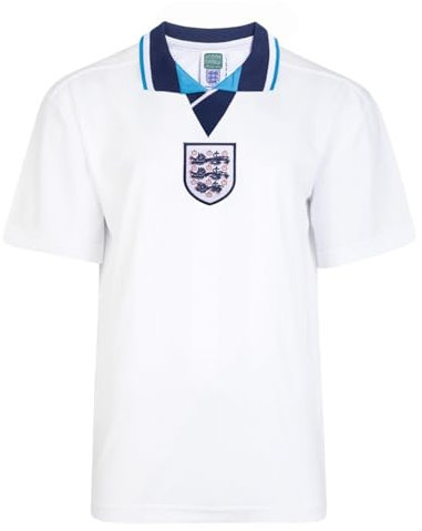 Score Draw England 1996 European Championship Retro Shirt White XS Polyester