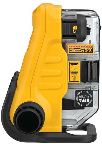 Dewalt Staubbox-Absaugeadapter DWH079D (für Staubabsaugungen, Schutz vor gesundheitsgefährdenden Stäuben, Befestigung an allen Dewalt Absaugsystemen via AirLock-Anschluss)