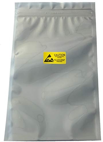 Daarcin Anti Static Bags,ESD Bags,10pcs 11.8x15.7in(30x40cm) Resealable Large Size for Motherboard HDD with10pcs Labels and Electronic Device,Antistatic Bags for Graphics Card