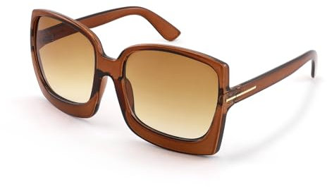 Karsaer Retro Rechteckige Übergröße Sonnenbrille Groß Damen Polarisiert Mode Brille Quadratische Frauen Sonnen Brillen mit UV-400 Schutz