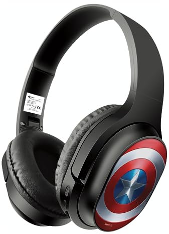 ERT - Auriculares estéreo inalámbricos con micrófono Capitán América Marvel®