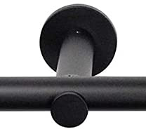 Rollmayer Gardinenstangen Zubehör Ø19mm Trägern Schwarz Matt 1-läufig | Wandmontage, Stabile Metall Halterung, Trägern für Vorhangsystem