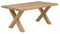Esstisch Tisch Baumkante mit Holzgestell X-Form Eiche 100 x 240cm