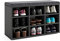 KOMTO Schuhbank mit Sitzfläche - Schuhregal Schwarz 80 x 50 x 30 cm Schuhschrank mit Sitzbank Flur Bank mit Stauraum Garderobenbank Sofia