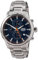 Lorus Herren Analog Quarz Uhr mit Metall Armband RM329HX9, Blau