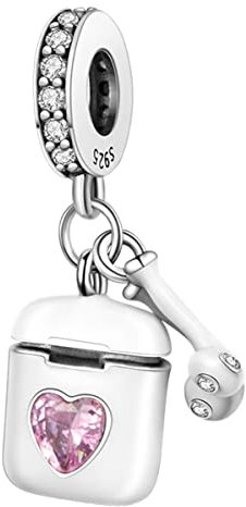 MULA Charm Bead Ciondolo Donna Argento Fascino per Bracciali e Collane