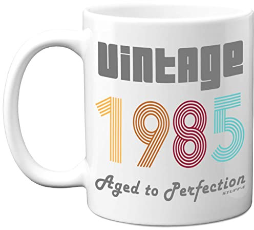 Stuff4 39th Birthday Gifts for Men Women - 1985 Vintage Coffee Mug, 11oz Ceramic Dishwasher Safe, Best Friend Mug for Birthday or Christmas, Funny Gifts Him Her