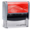 Selbstfärbender Stempel easyprint 5 rot – personalisierbarer Firmenstempel, Namensstempel, Adressstempel oder sonstiger Textstempel – Abdruck ca. 70x25 mm mit bis zu 6 Zeilen