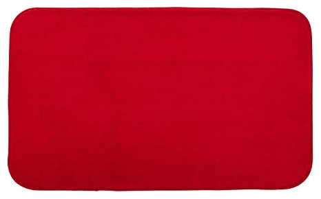 Gözze - Premium Rutschfester Badteppich, RIO, 100% Microfaser, 50 x 70 cm - Rot