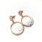 Generic Klassische Damen-Ohrringe Marmor-Mode-runde geometrische Vintage Wild-Ohrringe Ohrringe Anhänger Set compatible with Machen (white, One Size)