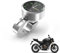 Bolwins A76CS Motorrad Lenker Uhr – Mini Quarz-Uhr für Motorräder, Wasserdicht, Beleuchtet, Digitale Zeitanzeige für Motorradlenker