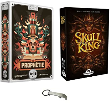 Blumie Shop Totenkopf King + Prophezeiung Französische Version + 1 Flaschenöffner Skull King 2-6 Spieler, ca. 30 Min., ab 8 Jahren Prophetie 2-6 Spieler, ca. 40 Min., ab 10 Jahren