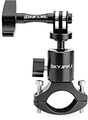 SKYJFFJ Ball Head Gimbal MTB Camera Handlebar Mount for Gopro Hero 8/9/10/11/12,360 Degree Rotating Aluminium Bike Motorbike Mount Sports Camera Accessories