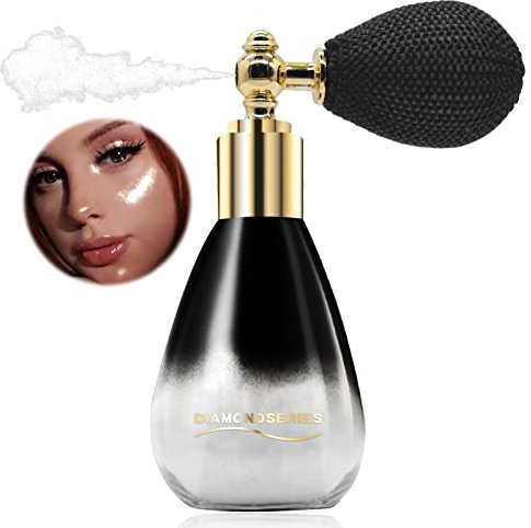 HASAIKA® Highlighter Puder Sprühen, Glitter Puder Spray, Pulver Glitter Spray, für Glow Face Körper Sparkle Powder Körperglitzer Cosmetic
