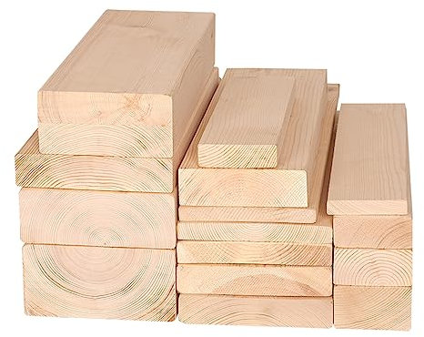LVLDAWA Zapfenstangen Aus Holz, Unfertige Hartholzstangen, Leicht Zu Schneidende Quadratische Holzdübel Für Modellschiffe Kleine Gebäude Craft DIY Projekte, Anpassbar (Farbe : Legno, Größe : 6X20CM-
