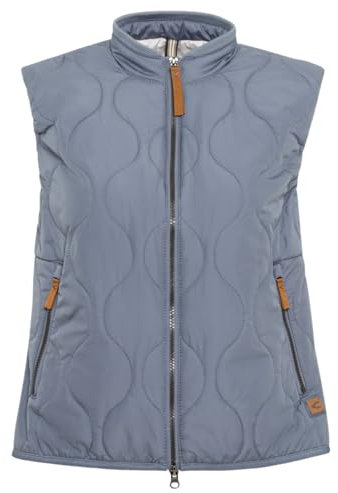 camel active Damen Kurze Steppweste aus recyceltem Polyester Blau, womenswear-48